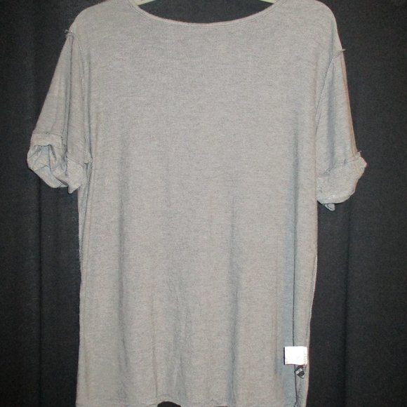 Unbranded Gray Short Sleeves Scoop Neck Pullover Casual Top -- Final Price - Picture 7 of 7